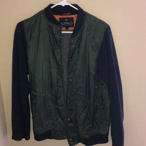 Buffalo Nylon Green Coat w Blue Cotton Sleeves